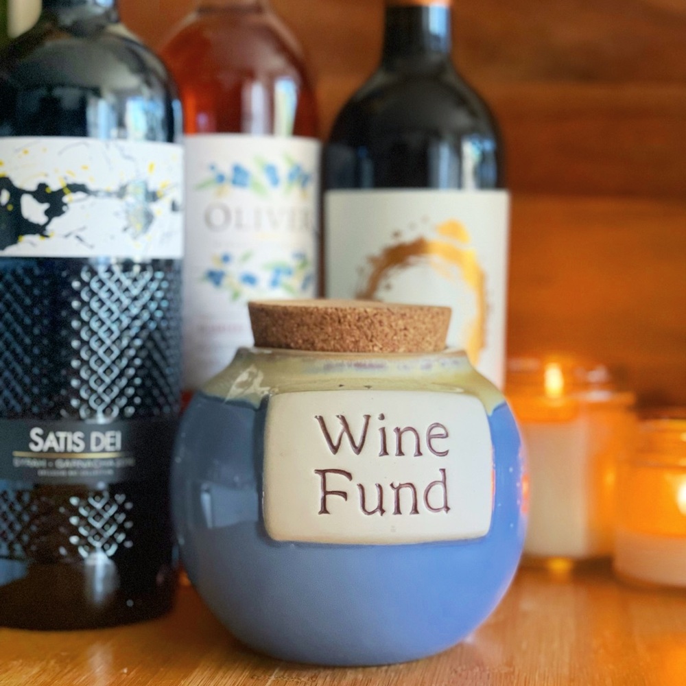 🍷 Vintage Tumbleweed Pottery Wine Fund Jar – Quirky & Collectible